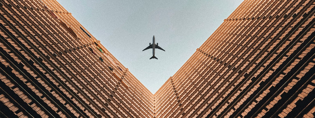 abstract building plane overhead